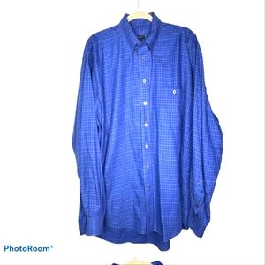 Burberry London Button Down Shirt Blue Plaid